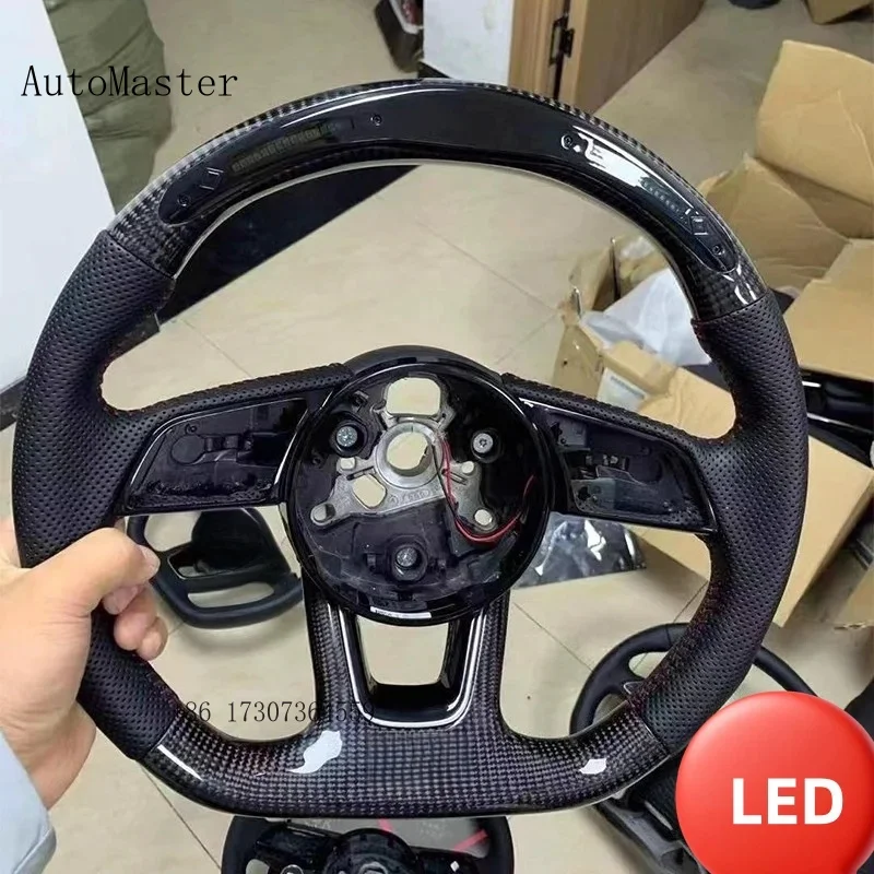 

Led Leather Steering Wheel Multifunctional Steering Wheel For Audi A1 A3 A4 A5 A6 A7 S3 S4 S5 RS3 RS4 RS5 Car Accessories