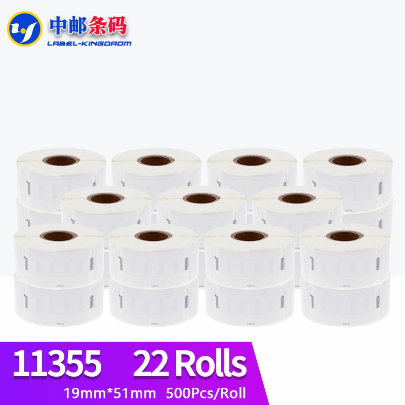 

22 рулона Dymo Generic 11355 наклейка для этикеток 19 мм * 51 мм 500 шт. совместима с термопринтером LabelWriter400 LW450 Turbo