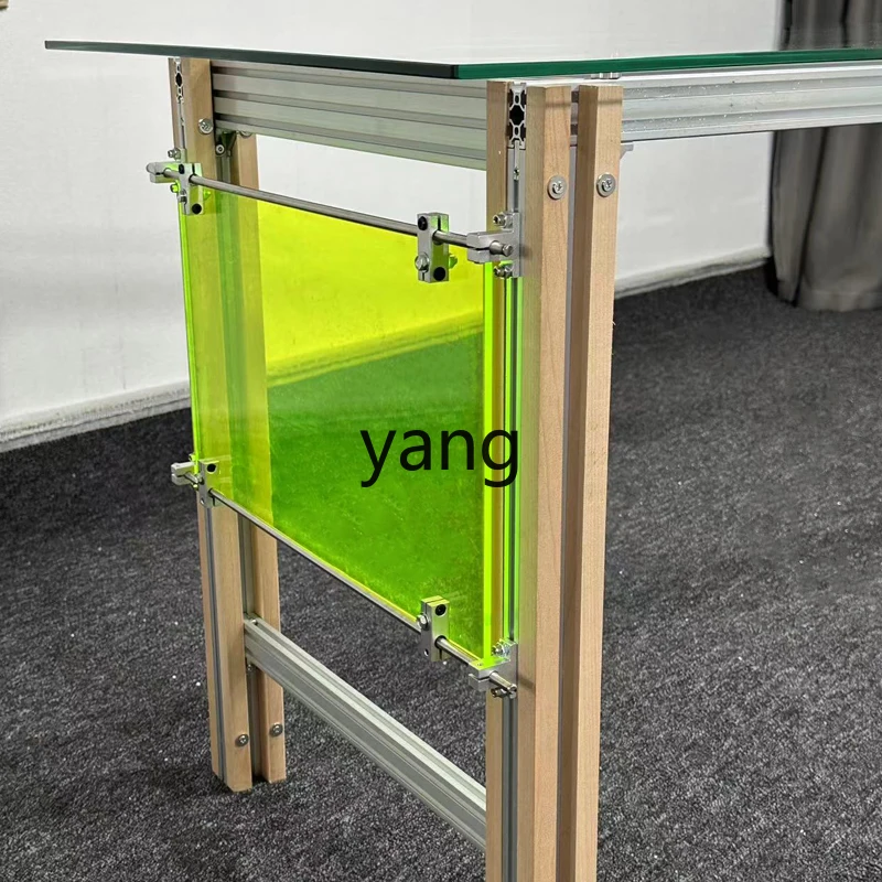 CX  Modern Simple Household Rectangle Glass Dining Table Multiplayer Meeting Desk