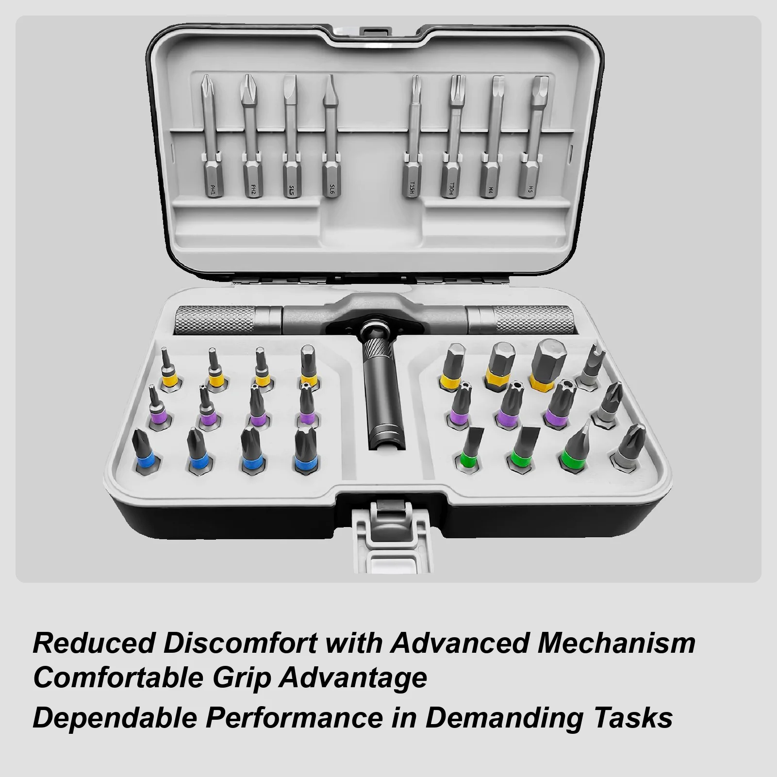 

Набор сверл для отверток, эргономичный, с трещоткой, Т-образная ручка, прецизионное сверло для отверток для велосипедов, часов, очков, мебели