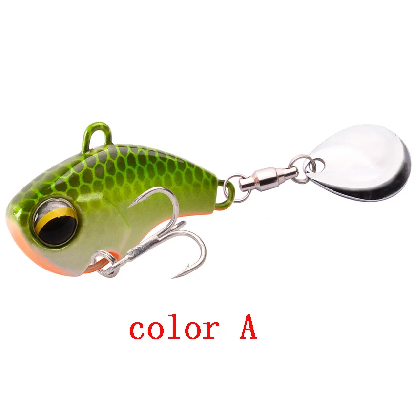 New Metal Vib Rotating Spoon Wobbles Vibration Fishing Lures for Pike Bass Winter Jigs Spinner Hard Baits Pesca Fishing Tackle