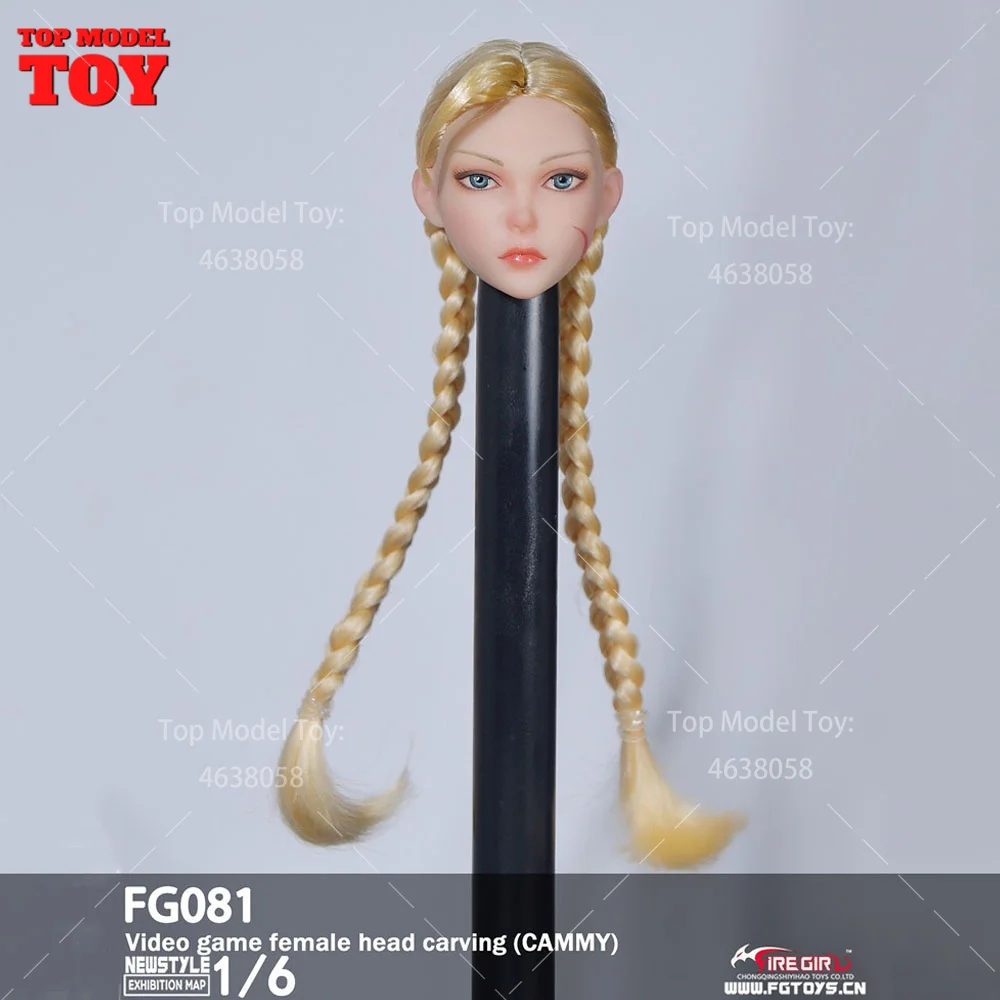 

Fire Girl Toys FG081 1/6 Scale Video Game Girl Cammy Head Sculpt PVC Carving Model Fit 12'' Female Soldier Action Figure Body