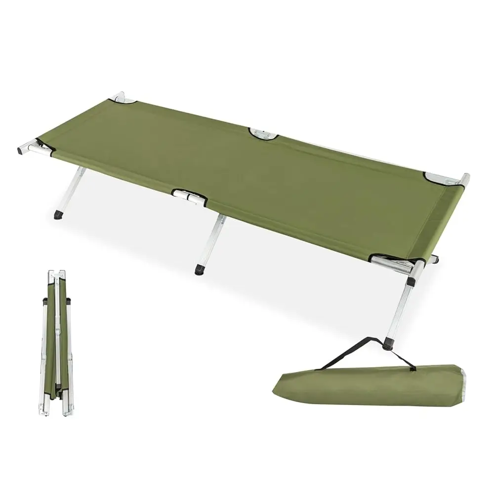 

Folding Camping Cot,Outdoor Portable Camp Bed, Sleeping Cots With Carry Bag Green