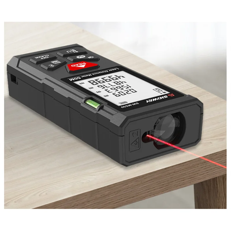 WORTHOWN-SNDWAY 50 metros medidor de distância infravermelho régua laser eletrônica com distância/área/volume/auto-calibração