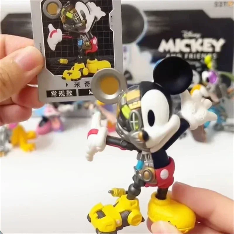 

Disney Mickey And Friends Semi-mechanical Series Anime Figure Trendy Toys Desktop Model Ornaments Collection Kids Birthday Gifts