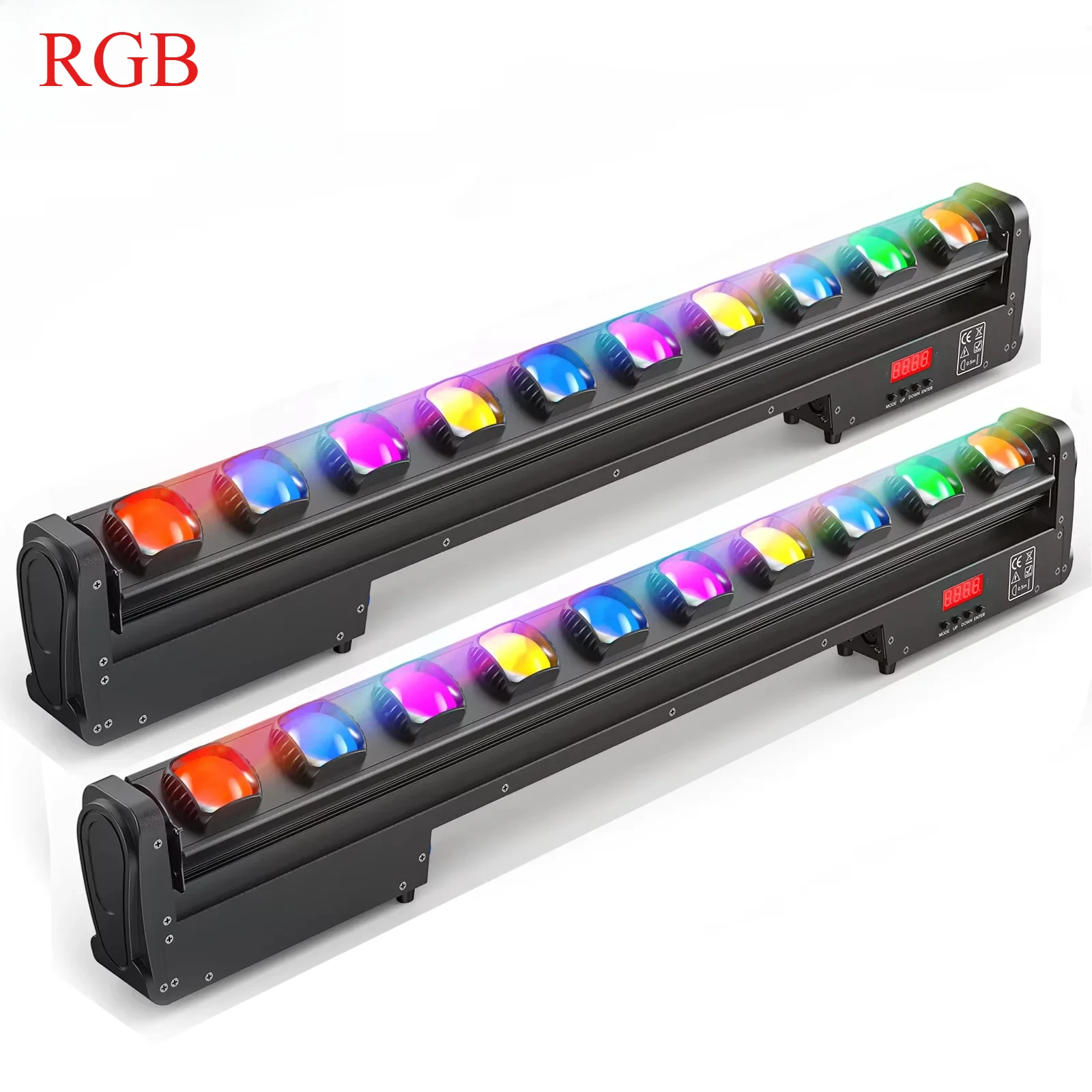 

2 шт. профессиональный RGB светильник с подвижной головкой, светодиодный сценический эффект освещения с 230 ° Горизонтальная подметание для DJ Party Wedding Club