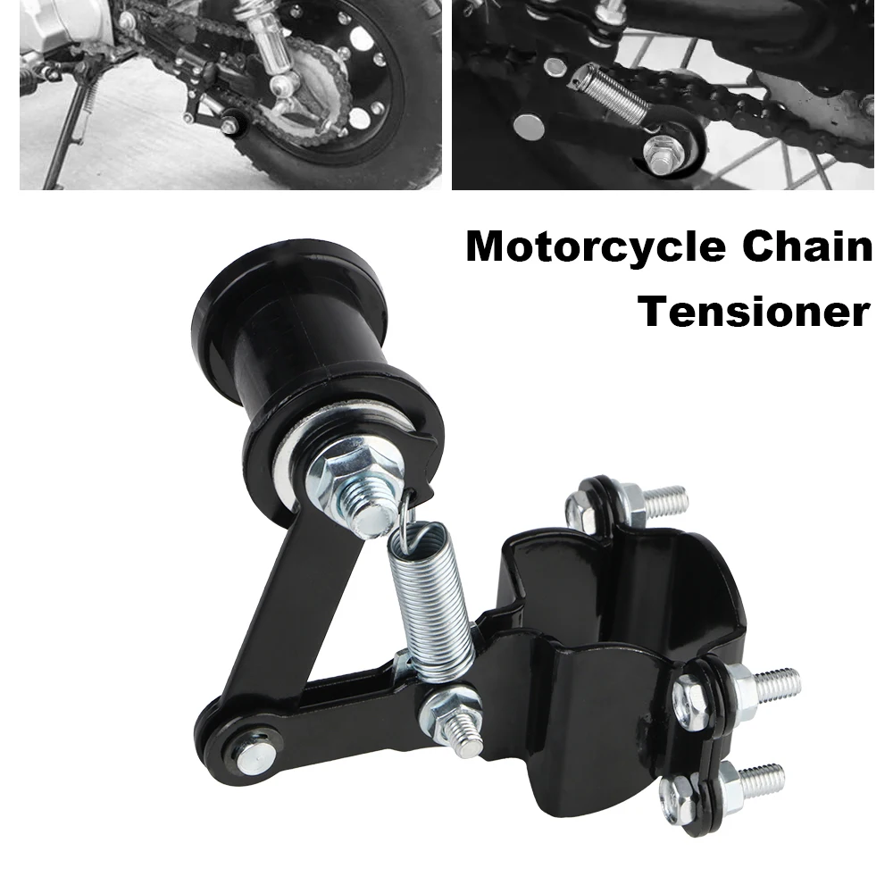 Cycling Bicycle Motorcycle Chain Tensioner with Wheels Guide Sprocket Adjuster Pit Dirt Bike Motorbike Supplies Hand Tools