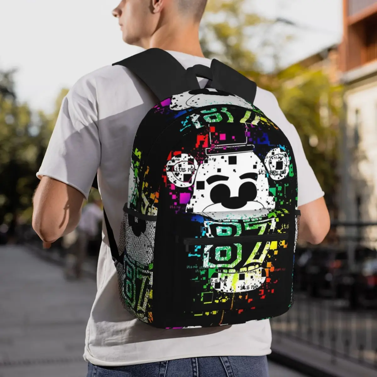 

FNAF Five Nights At Freddy's It's Me Backpack Daypack Large Capacity Kids BookBag School Bag Shoulder Bags for Men Women