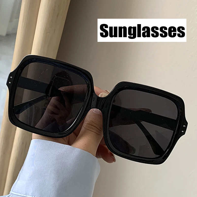 

Fashion Women Men's Oversized Sunglasses Luxury Brand Designer Ladies UV400 Outdoor Sun Glasses Finished Gradient Goggles