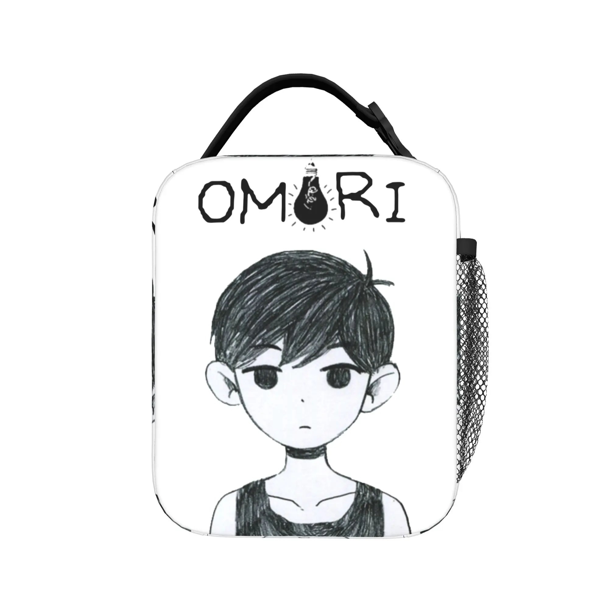Omori Anime Thermal Insulated Lunch Bags for Office Horror Game Portable Bento Box Thermal Cooler Lunch Boxes