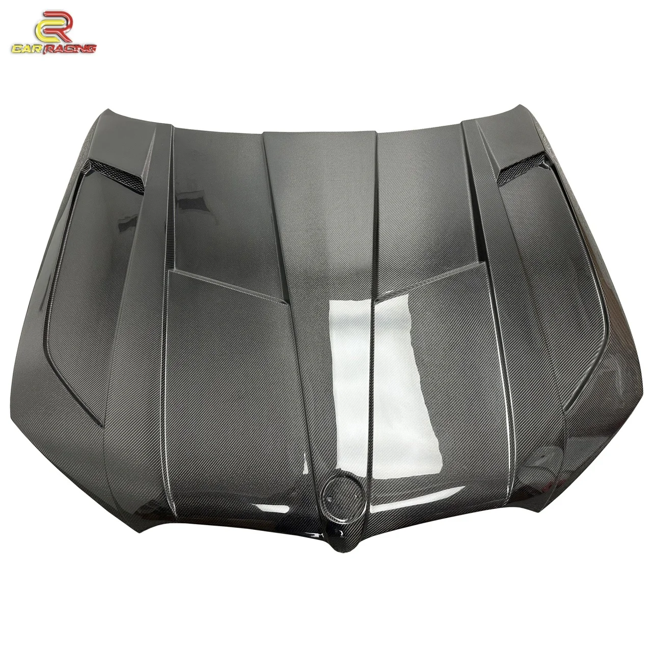 New LD Design Style Black Glossy Twill Weave Carbon Fiber Front Bonnet Hood for 5 Series F95 X5M 2023 Engine Cover