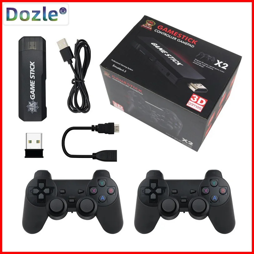 

New Hot Retro Video Game Console For TV 4K HD Output Game Stick 2.4G Wireless Controllers 3D PSP/PS1 40 Simulators 40000 Games