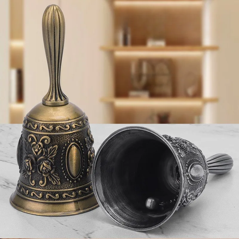 Campana de Metal europea, Bar/restaurante, camarero, llamada y aula de jardín de infantes, diseño portátil, campana decorativa multiusos, 1 Uds.
