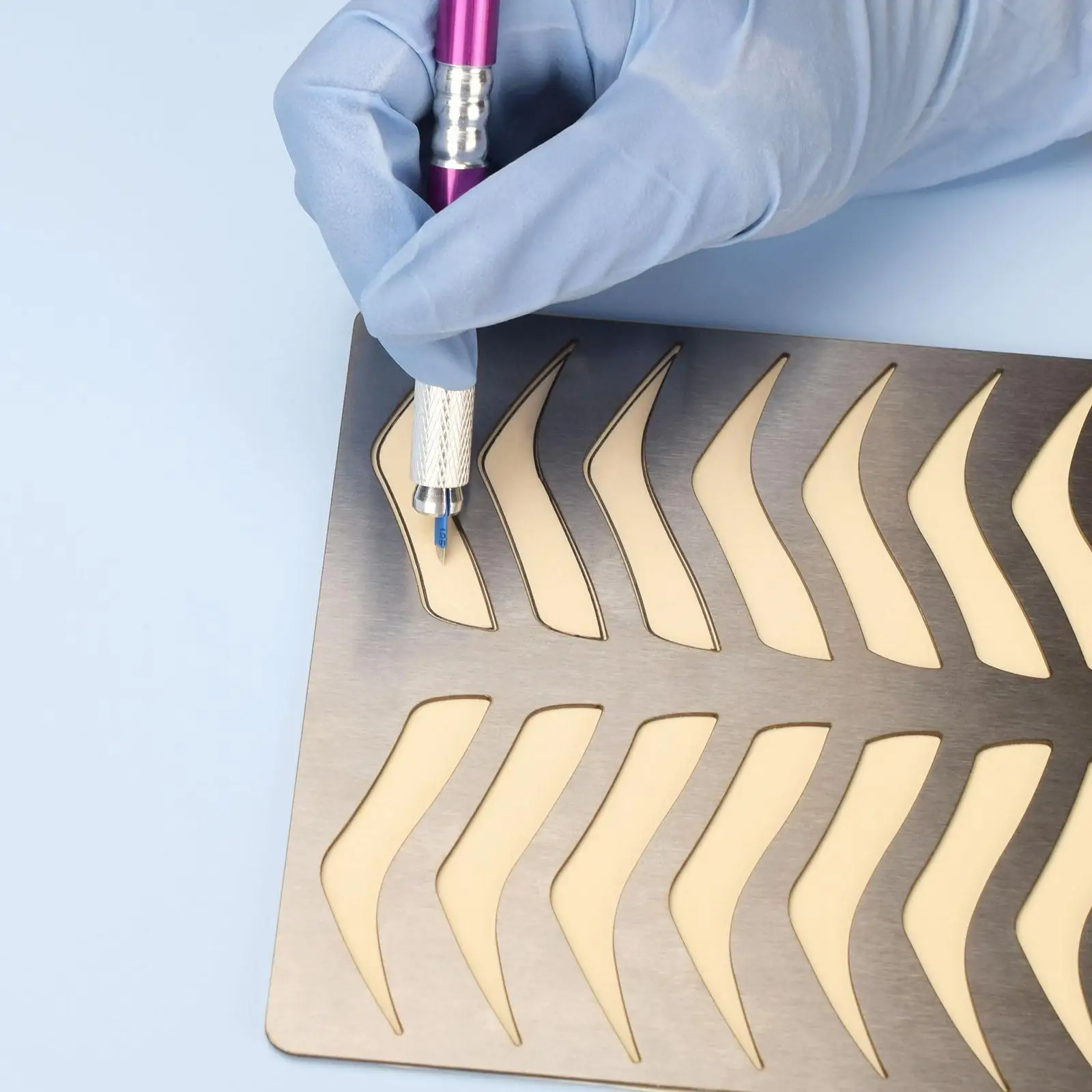 Wenkbrauwlip stencil, wenkbrauw vorm stencil, hergebruikt professioneel make-up tool,