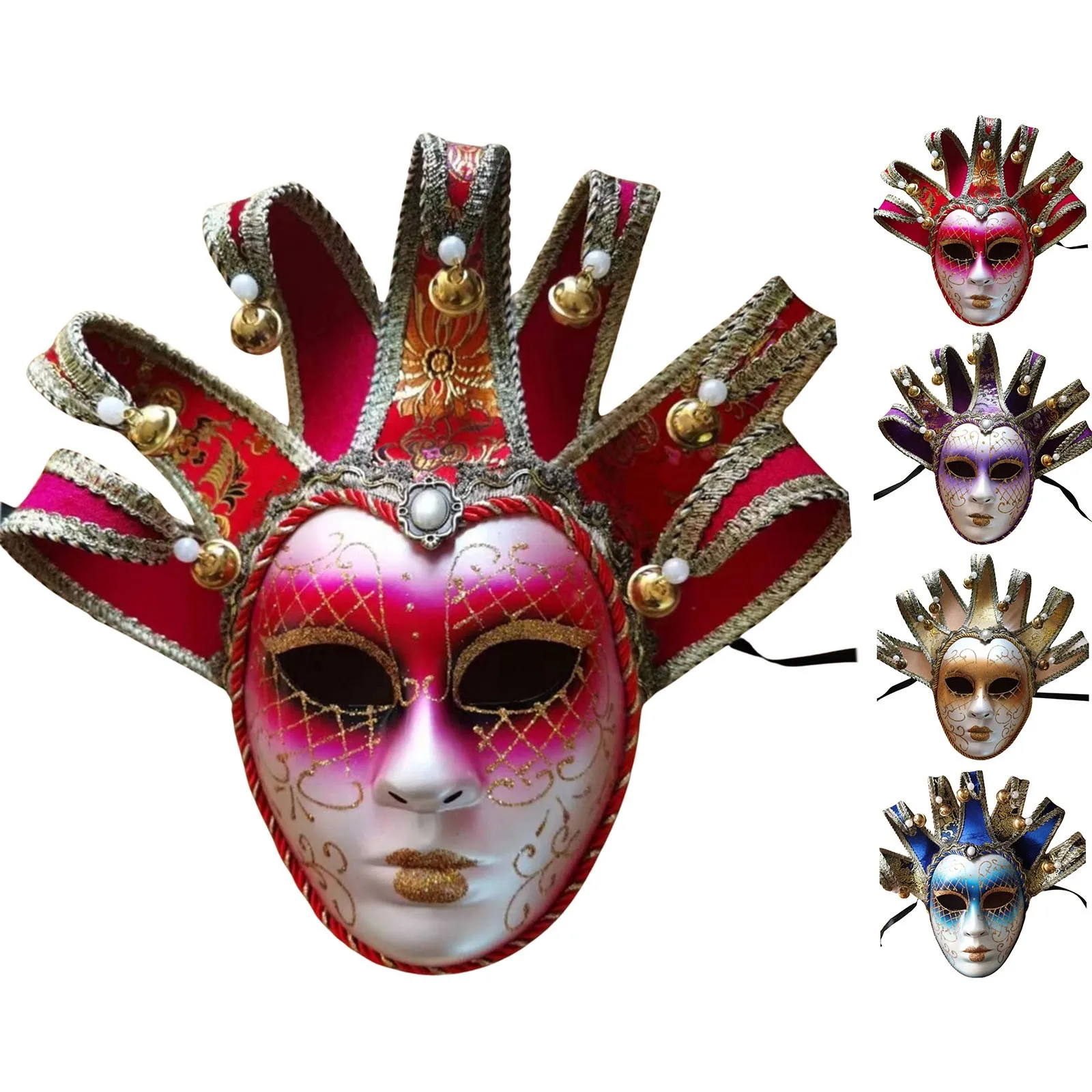 Masquerade Ball Joker Crack Mask for Women Men Musical Venetian Party Masks Halloween Wedding Mardi Gras Mask Holiday Party Mask