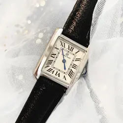 Pablo Raez Men Women Couple Quartz Watch Rectangle Square Roman Numerals Dial Watches Ladies Luxury Wristwatch Classic Man Clock