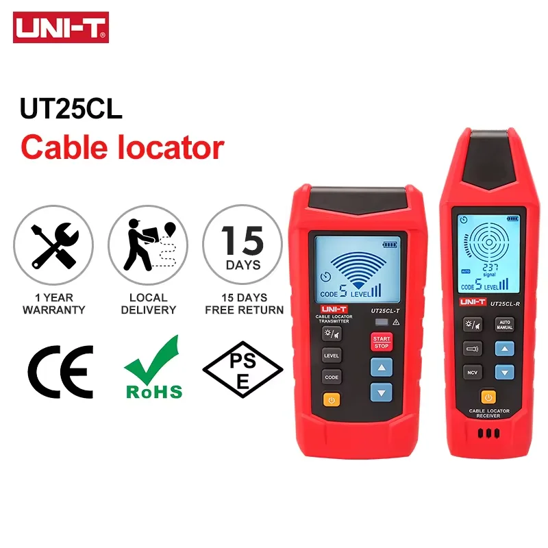 UNI-T UT25CL Cable Locator Underground Wall Cable Tracker Detector Professional Line Finder Hidden Electric Wire Search Cable