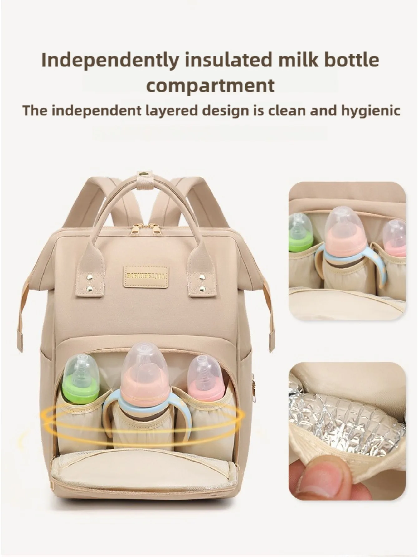 Mochila pañalera impermeable para viaje – Compatible con cochecito