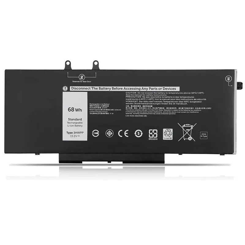 New Laptop Battery 3HWPP For Dell Latitude 5401 5501 5511 Precision 3541 3551 7500 7706 2-IN-1 P80F003 P98G003 15.2V 68Wh