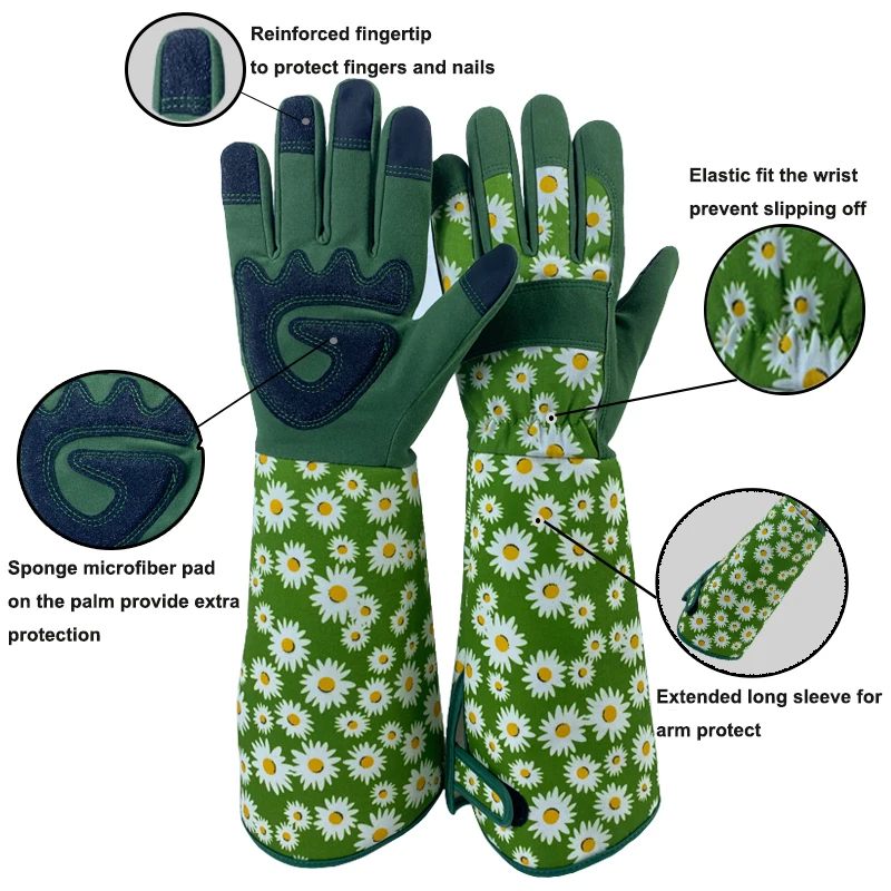 New Long Gardening Gloves for Women Thorn Proof Gloves,Men\'s Rose Pruning Garden Gloves with Touch Screen,Breathable Work Gloves