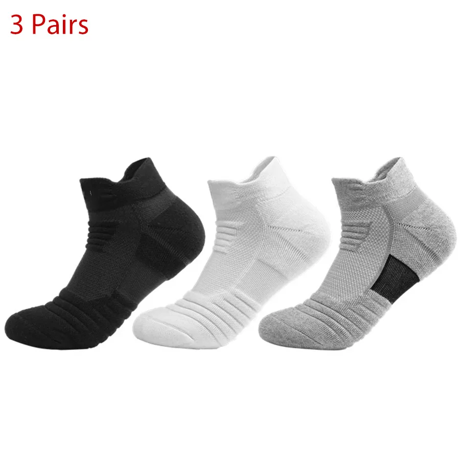 3 Pairs Anti-slip Football Socks Men Women Cotton Sock Short Long Tube Soccer Basketball Sport Socks Breathable Deodorous Socks