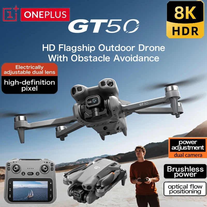 

OnePlus GPS Дрон 8K Профессиональная HD-камера Аэрофотосъемка Бесщеточный двигатель с экраном Дистанционное управление RC Квадрокоптер Дрон ﻿