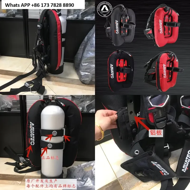 AQUATEC BCD Inflatable Vest Scuba Buoyancy Compensator with Buzzer for BC Back Fly