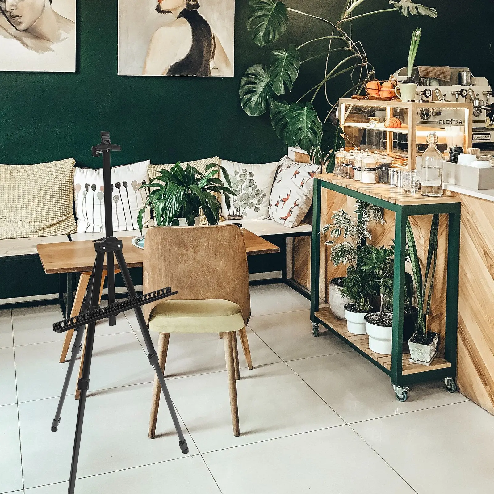 Foldable Easel Adjustable Stand for Sign Wear-resistant Painting Polyester Convenient Display Office