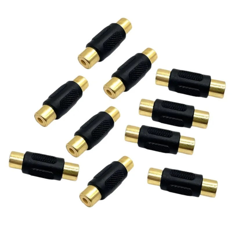 RCA Audio Konverter vergoldet Stecker Sound Adapter Buchse auf Buchse Koppler Sound Kabel Stecker – Detail 5