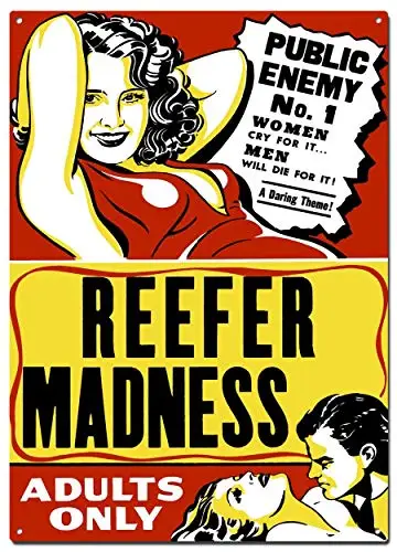 

Reefer Madness Metal Tin Signs, Wall Poster, Decorative Signs Wall Art Home Decor - 8X12 Inch (20X30 cm)