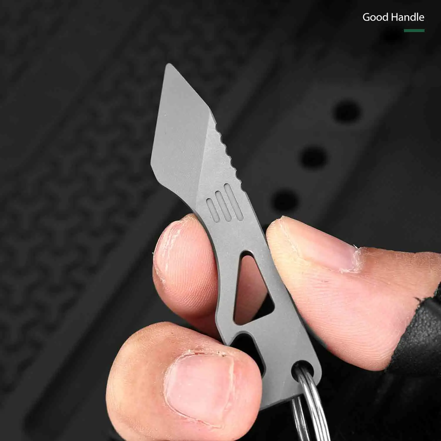60mm Mini Titan-Brecheisen Schlüsselanhänger EDC Multifunktions-Öffner Gadget Schlüsselanhänger Hebelwerkzeug Flaschenöffner – Detail 9