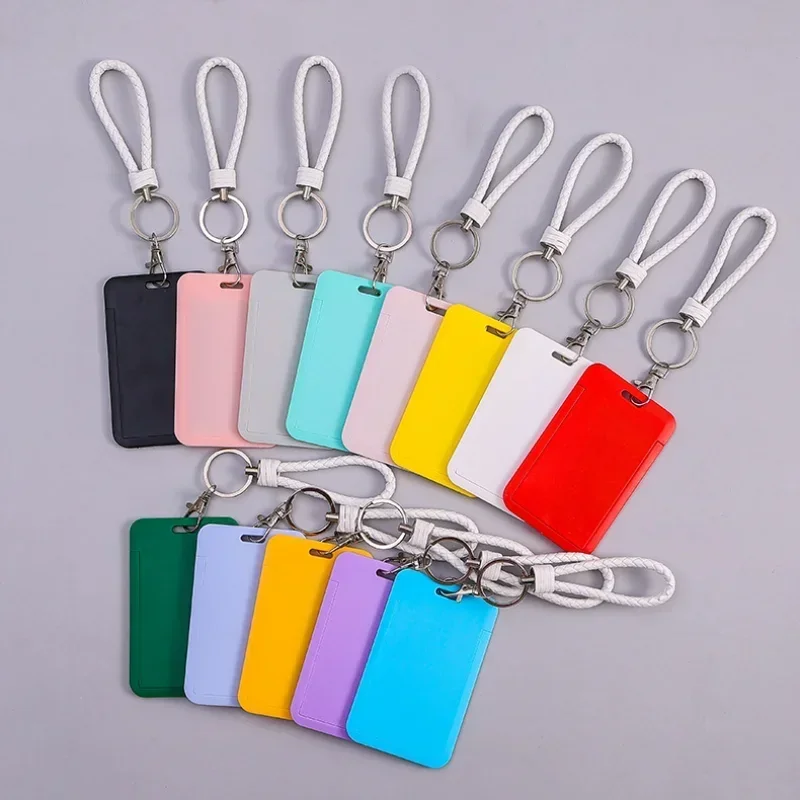 1PC Pass Bus Work Card Cover Chest Pocket Students Card Holder Badge Sliding Card Cover ID Name Badge Holder