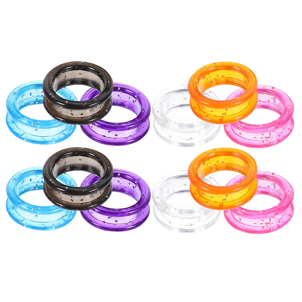 

18 Pcs Colored Silicone Finger Ring Barber Scissors Rings Accessories Hair Shears Silica Gel Dog Grooming