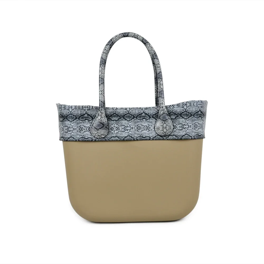 TANQU New Faux Solid Snakeskin Grain PU Leather Trim Decoration for Classic Mini Obag O Bag Serpentine Trims for  Spring season