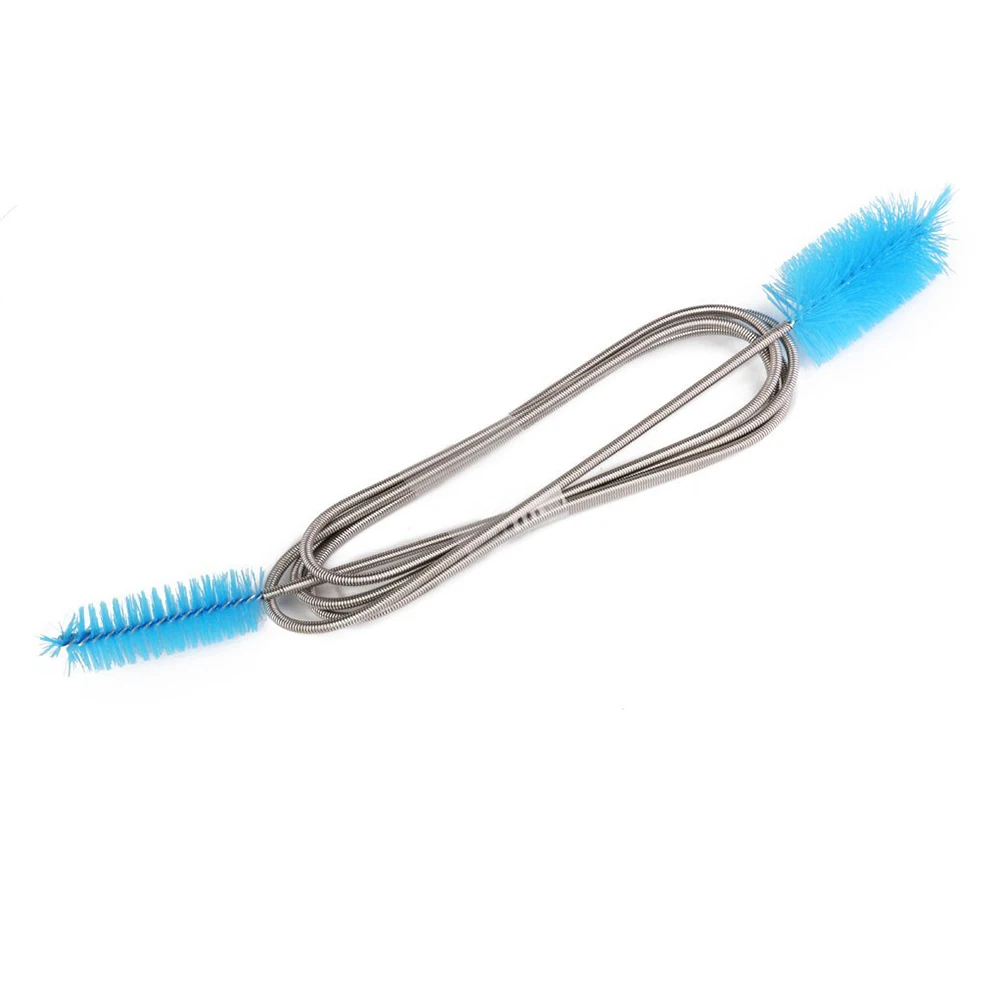 

Flexible Hose Cleaner 61 Inch Sky Blue Silver for Aquarium Fish Tank Water Pipe Cleaning Brush Suitable 9-25mm U Shape Tube Pet