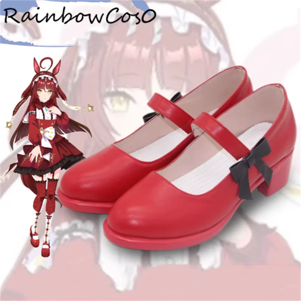 

Красные ботинки Red Dream Reddo Dorimu Umamusume Pretty Derby для косплея, обувь для игр, аниме, Хэллоуина, Рождества, RainbowCos0 W5582