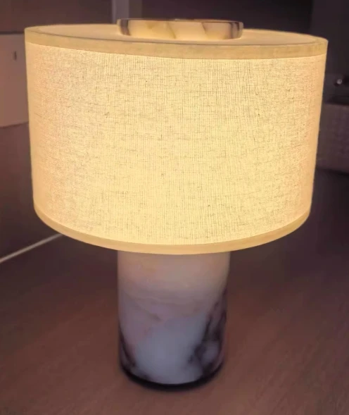 The Column - Marble Base Table Lamp review photo by Saundra Fahey
