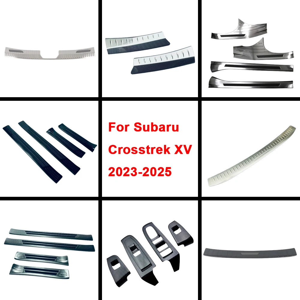 

Steel Window Glass Lift Button Trunk Panel Cover Threshold Pedal Rear Bumper Trim Frame For Subaru Crosstrek XV 2023 2024 2025