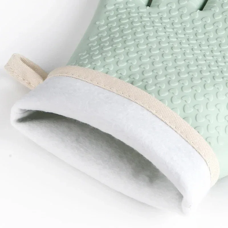 Anti-scald Thickened Silicone Gloves Heat Resistant Microwave Oven Baking Gloves BBQ Gloves Anti-slip Heat Insulation Mitts image 4