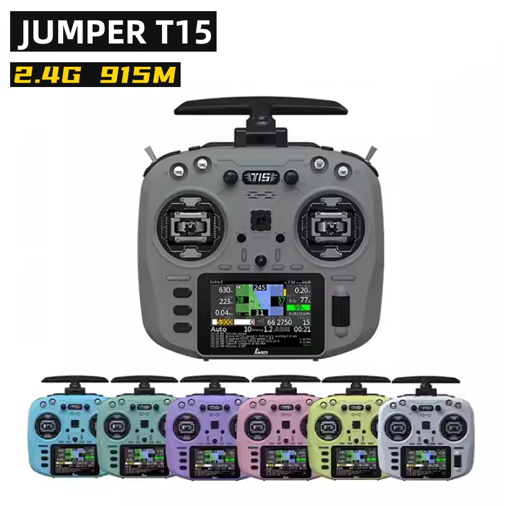 Jumper T15 2.4Ghz/915Mhz Radio Controller ELRS 1000mW With 3.5 inch Touch-Screen Hall Sensor  Suitable For Long Rang RC Drones