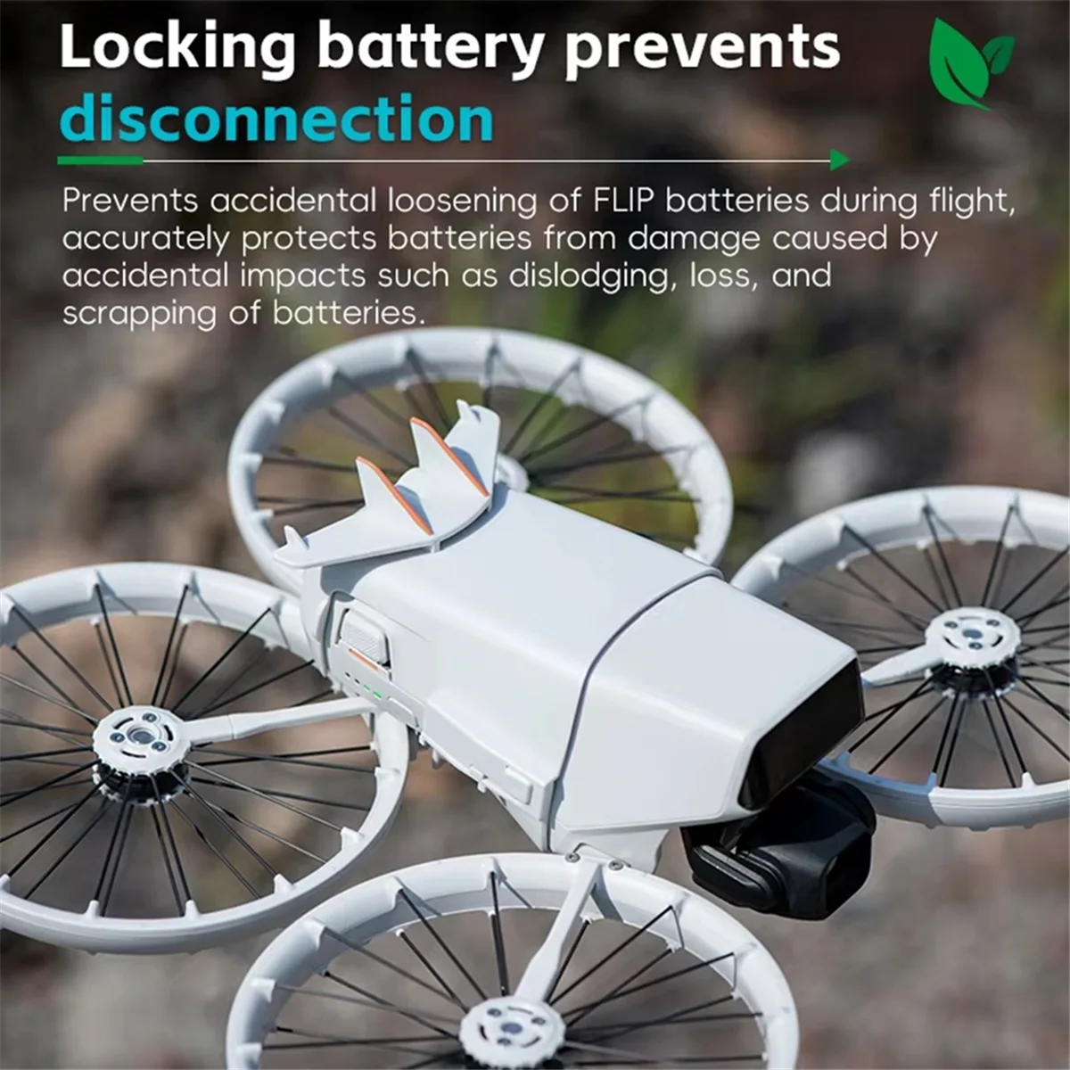 Flip Battery Tail Wing for FLIP Flight Battery Protective Buckle Lock Drone Rear Anti-Fall Protection Bracket