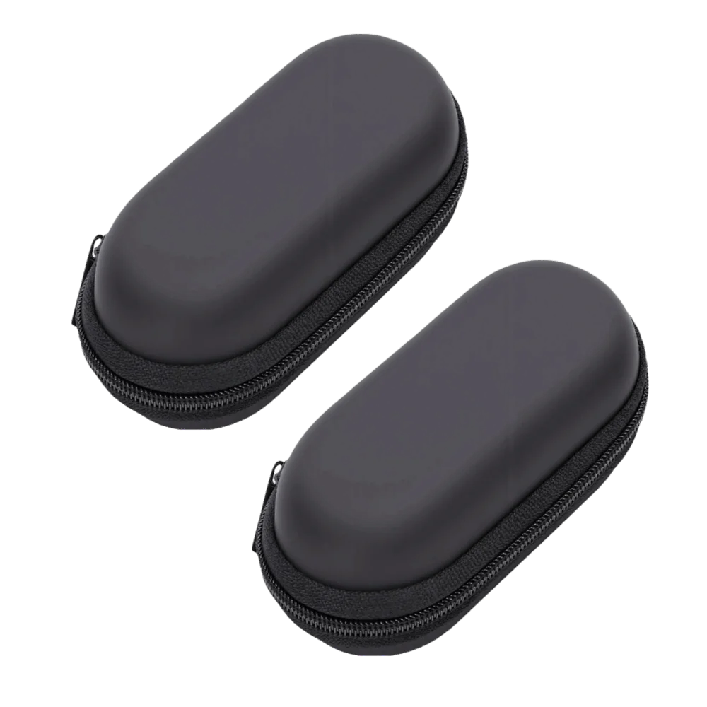 2PCS EVA Material Trumpet Mouthpiece Case Compact Size Black Trumpet Mouthpiece Pouch Bag With Zipper
