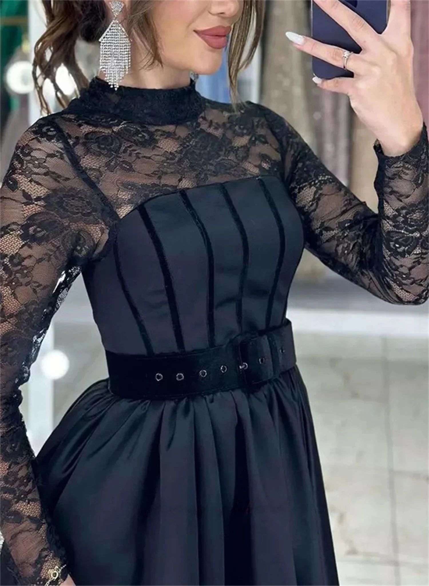 Vestido negro de manga larga a medida para ocasiones, vestidos de noche Pastrol, Jersey Unisex, Retro, Dubai, Arabia Saudí, Israel, graduación personalizado