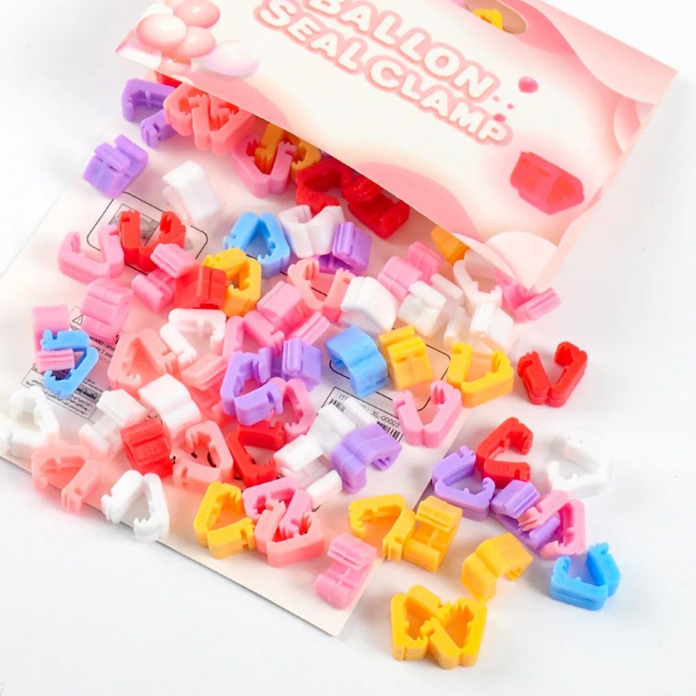 

200Pcs Balloon Sealing Clips Plastic Balloons Clips Quick Easy Tie for Party Wedding Birthday Supplies Balloon Ties