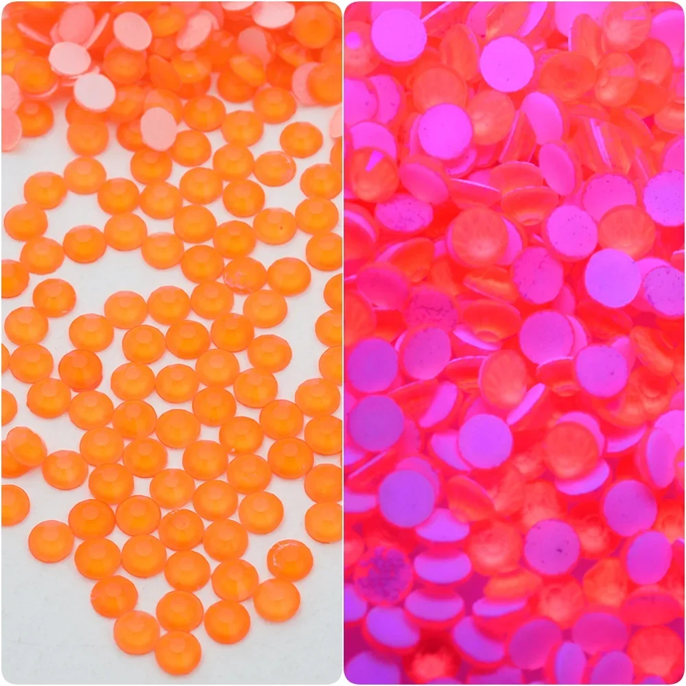 1440PCS SS4-30 Glow in Dark Luminous Neon Fluorescent Hyacinth Orange Glass Flatback Diamond Nail Art Decoration Jewelry Crystal