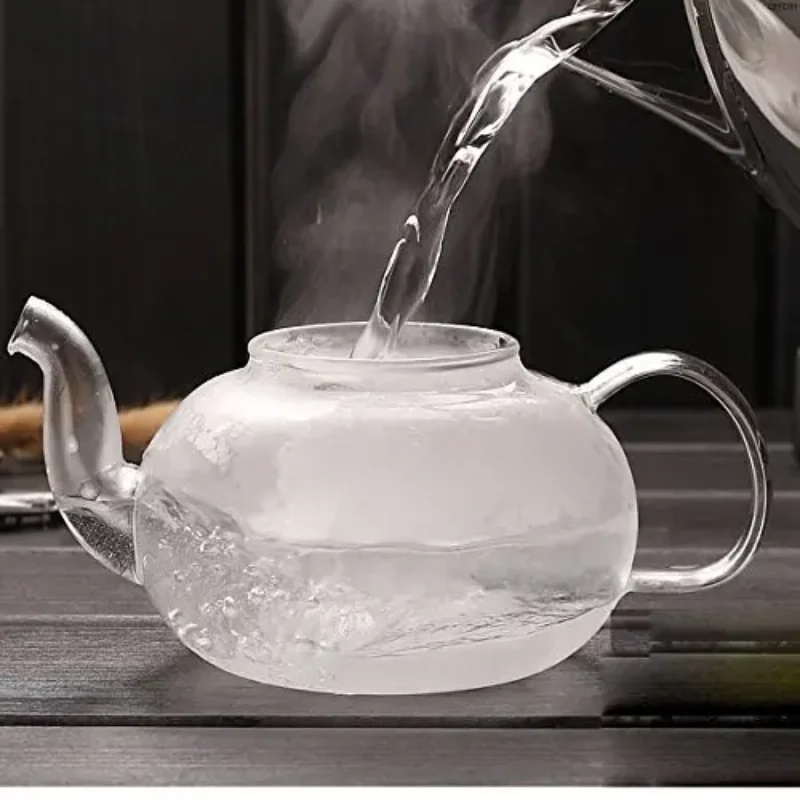 240ml/1000ml High Quality Heat-resistant Glass Teapot Heat-resistant Thickened Glass Teapot with Filter Heated Glass Tea Set