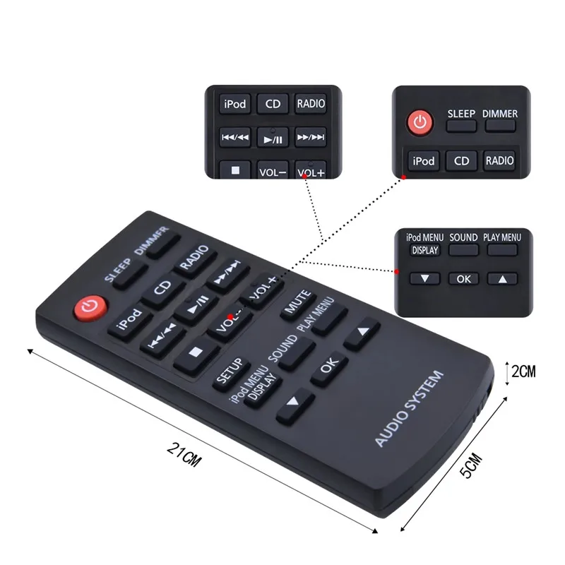 N2QAYC000058 Remote Control For Panasonic Audio Player SC-HC27 SC-HC38 SC-HC58 SC-HC35 SC-HC4 Speaker Spare Parts Replacement