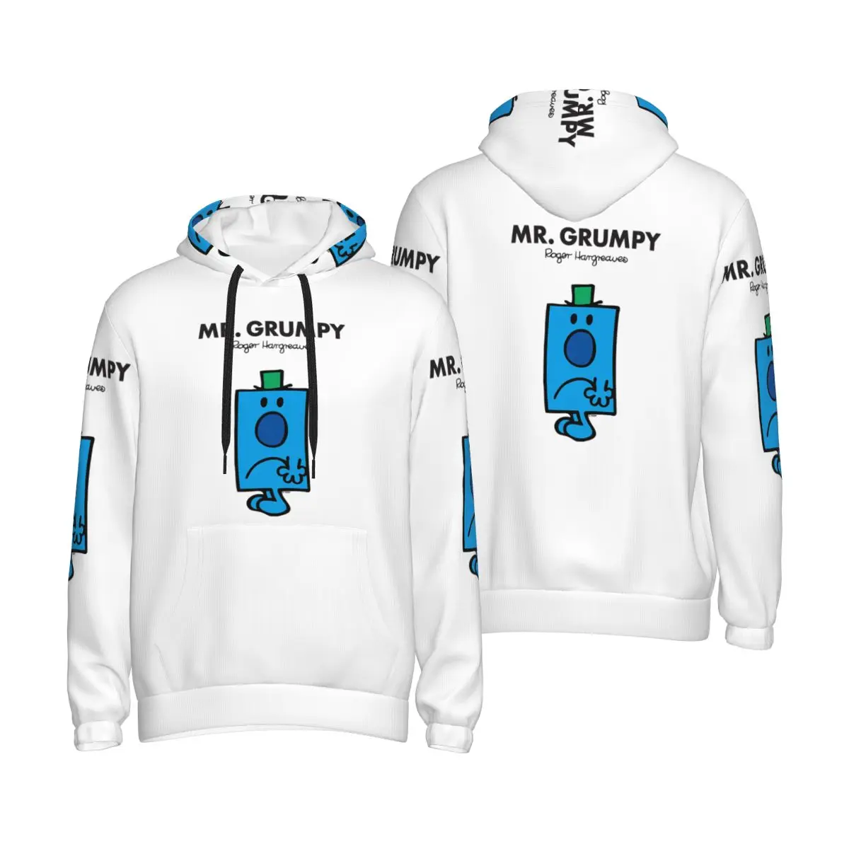 

Толстовка с капюшоном Mr. Grumpy, пуловер в стиле Харадзюку, осень-зима, мужская и женская толстовка, топы с длинными рукавами