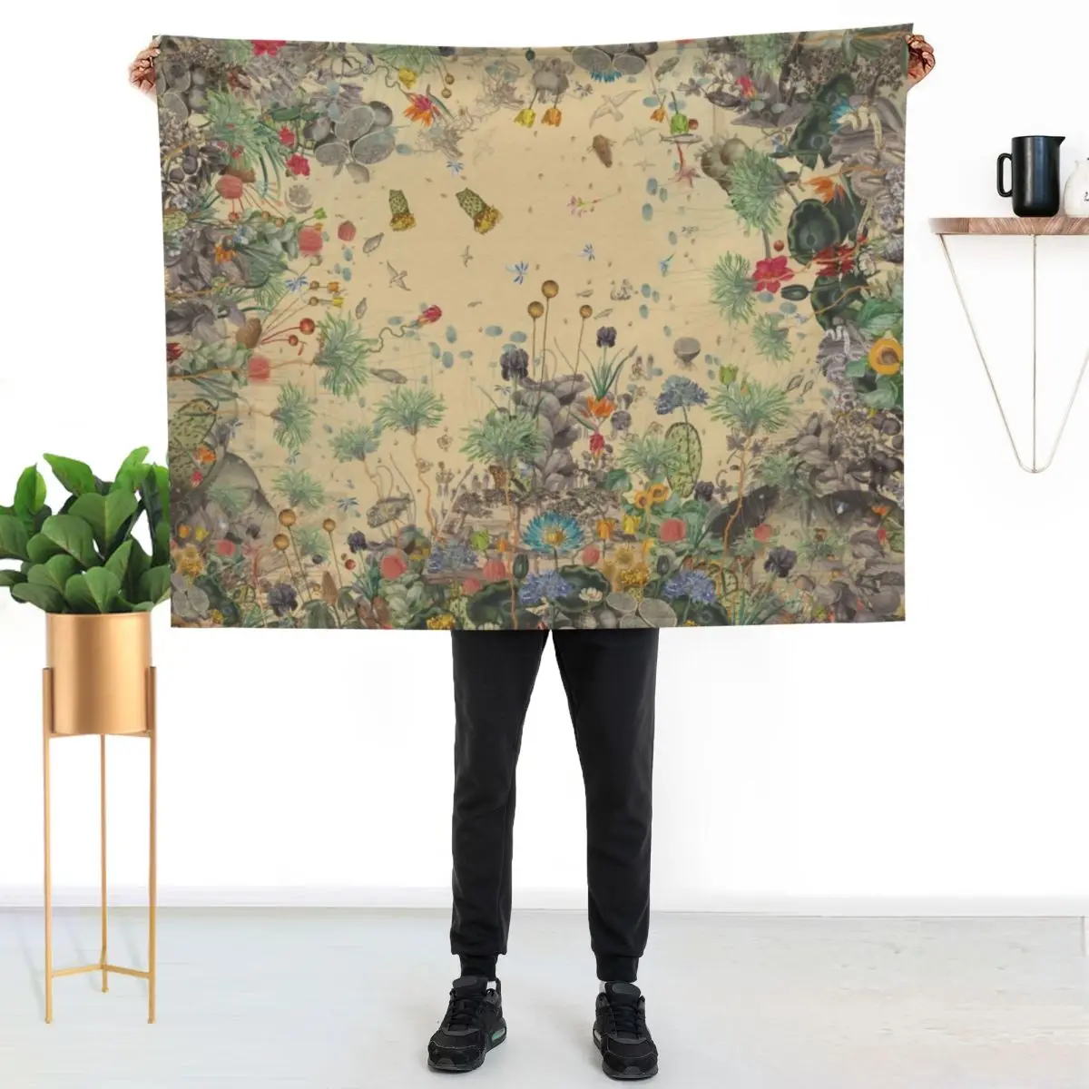 Garden Surround Throw Blanket Warm Flannel Blanket for Couch Chair Bedroom