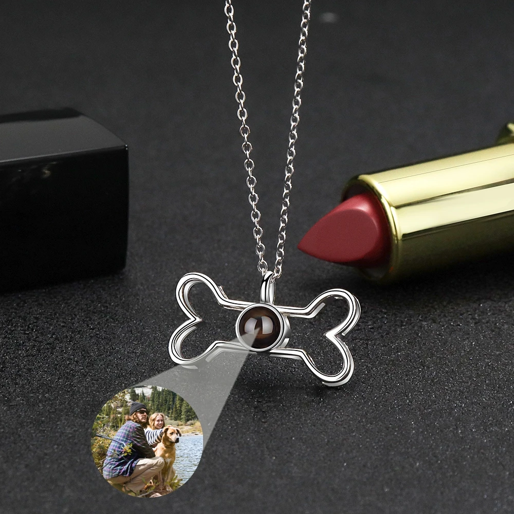 شخصية مخصصة صور قلادة للنساء القط الكلب بات الإسقاط صور سلسلة مجوهرات عيد ميلاد #2